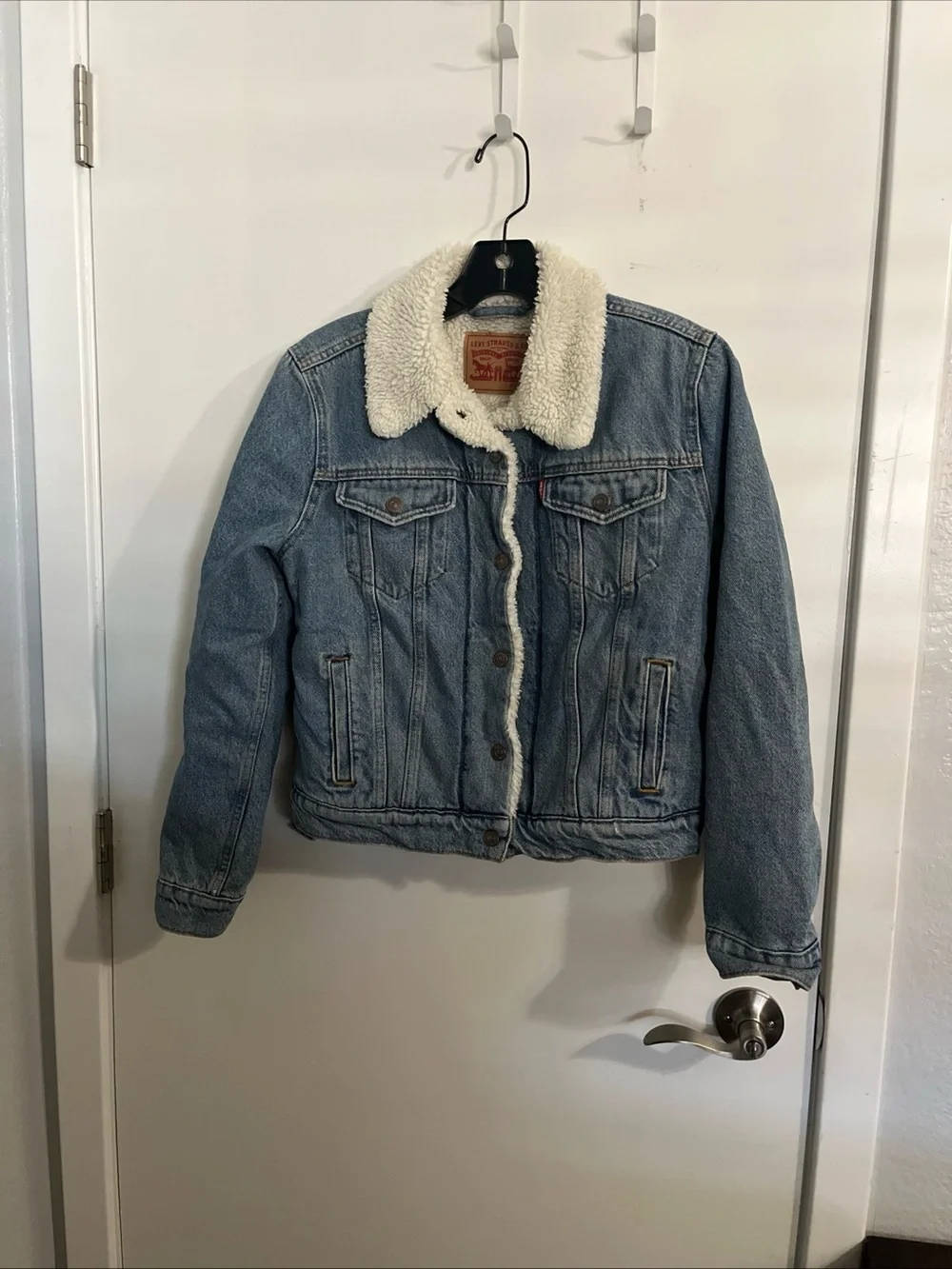 Levi's Light Blue Denim Sherpa-Lined Jacket